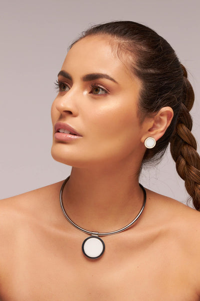 Pingente Singular - Porcelana Branca — ângulo 3