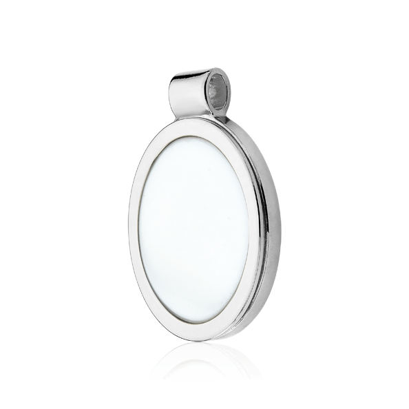 Pingente Singular - Porcelana Branca Semijoias de luxo e design exclusivo