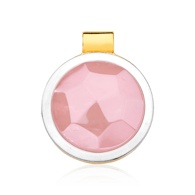 Pingente Singular - Quartzo Rosa — ângulo 1