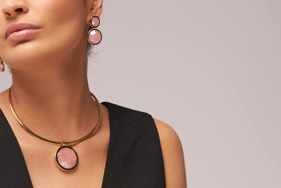 Pingente Singular - Quartzo Rosa — ângulo 3
