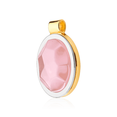 Pingente Singular - Quartzo Rosa — ângulo 2
