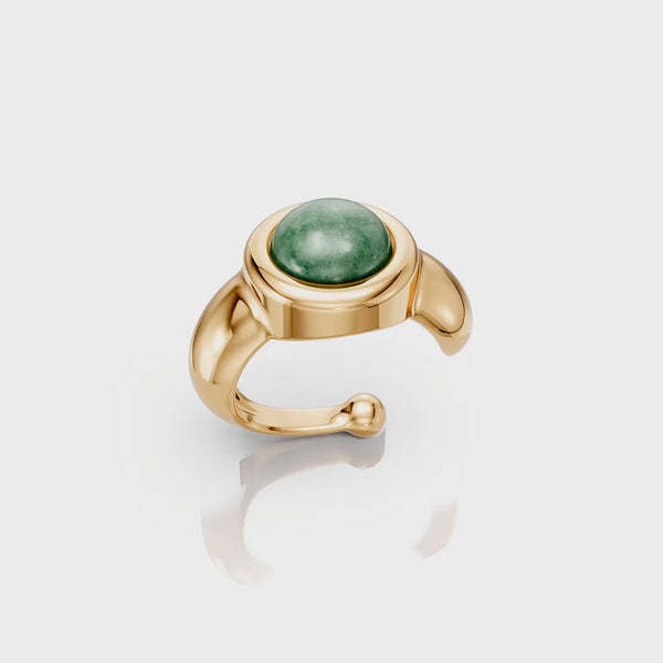 Ear Hook Supernova — Quartzo Verde