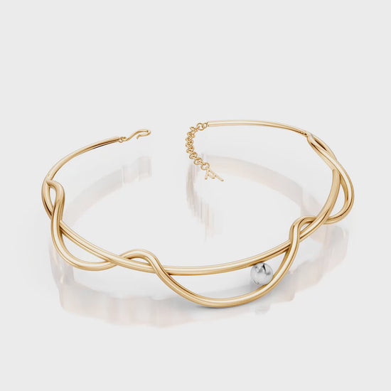 Colar Choker Aurora — Howlita Branca