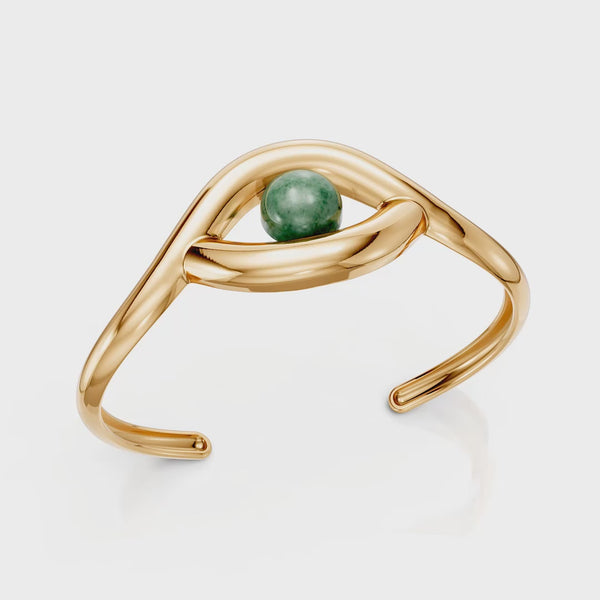 Bracelete Despertar — Quartzo Verde