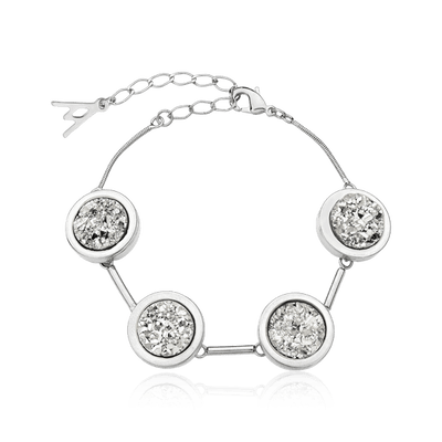 Pulseira Magnífica - Drusa Platina — ângulo 1