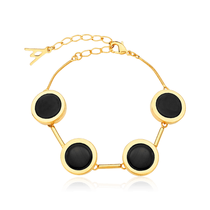 Pulseira Magnífica - Obsidiana Negra Semijoias de luxo e design exclusivo