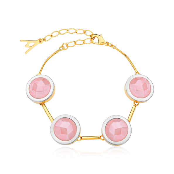 Pulseira Magnífica - Quartzo Rosa Semijoias de luxo e design exclusivo